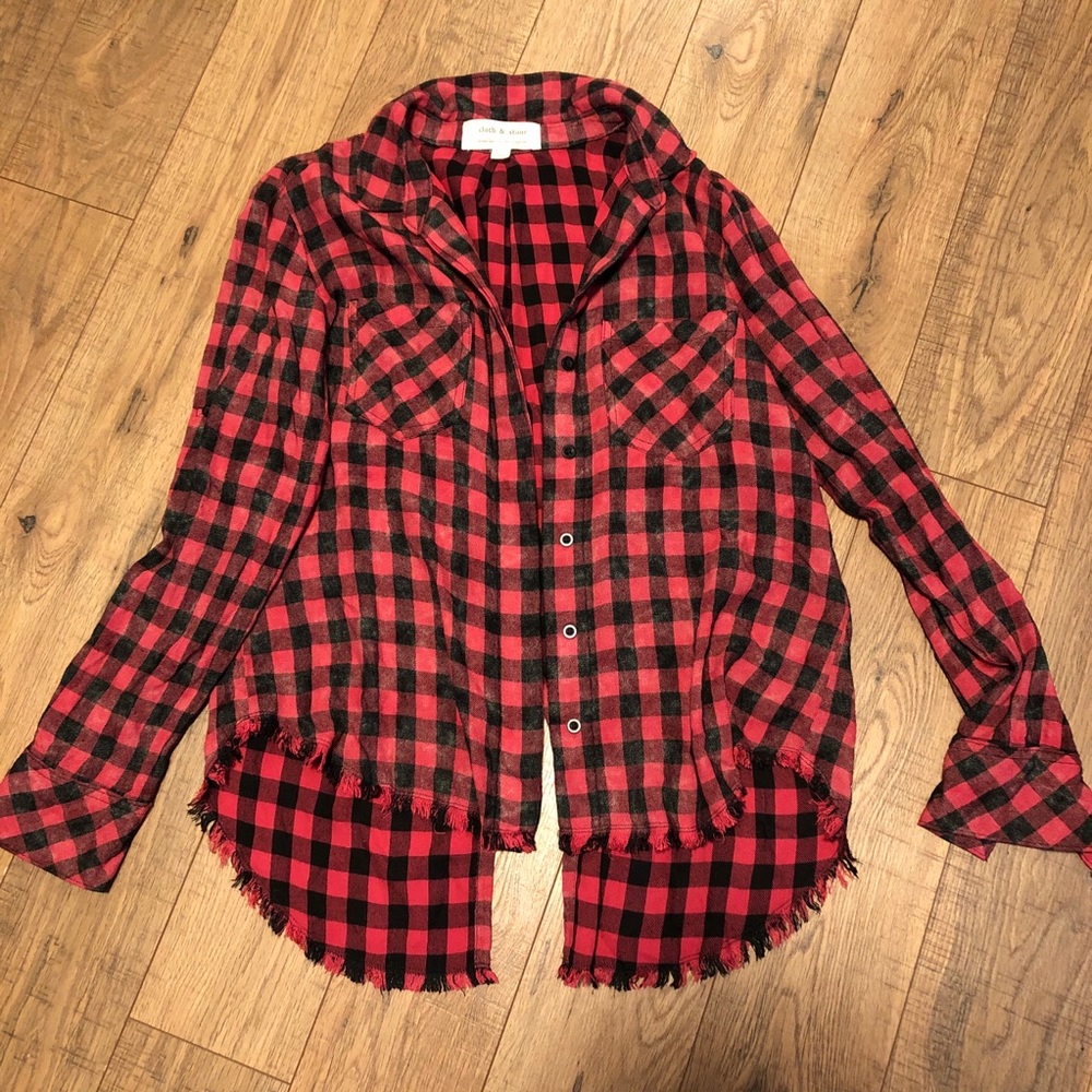 Anthro Split Back Button Down - image 1